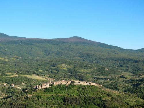 an aerial view of a village on a mountain at Holiday Home La Suite del Benessere by Interhome in Seggiano
