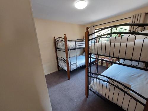 a room with three bunk beds in a room at Dromaius 6 in Jindabyne
