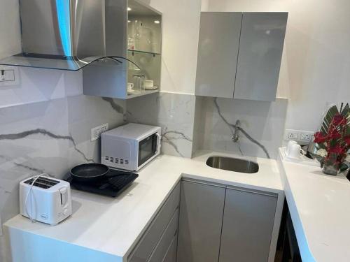 Køkken eller tekøkken på 1 bedroom self catring apartment