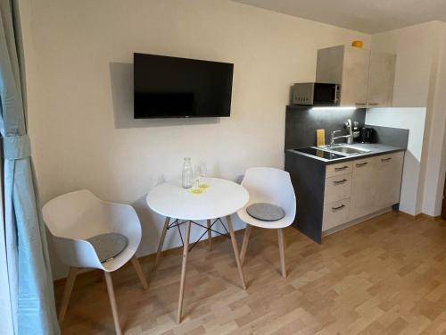 Una cocina o cocineta en Haus am Bach