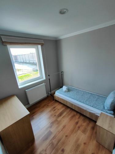a bedroom with a bed and a window at Fanea Residence in Timişoara