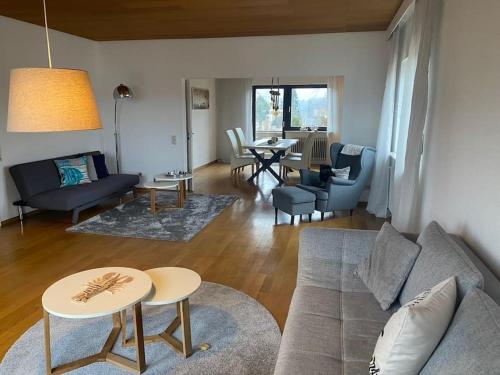 Χώρος καθιστικού στο Ferienwohnung Seebrise Bostalsee