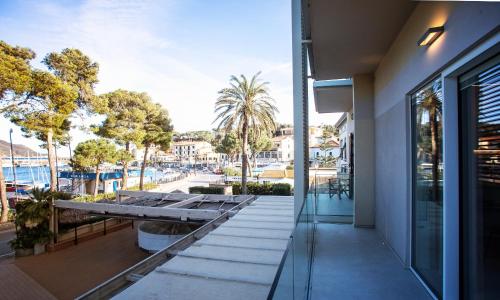 a view from the balcony of a building at Vistamare Suite & Room in Marina di Campo