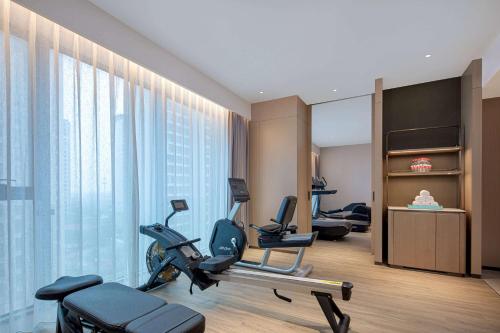 Μια τηλεόραση ή/και κέντρο ψυχαγωγίας στο Wyndham Changzhou Xinbei