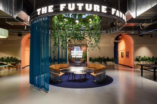 Χώρος καθιστικού στο The Social Hub Toulouse