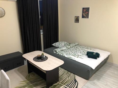 Ένα ή περισσότερα κρεβάτια σε δωμάτιο στο Superb apartment Free Underground Parking