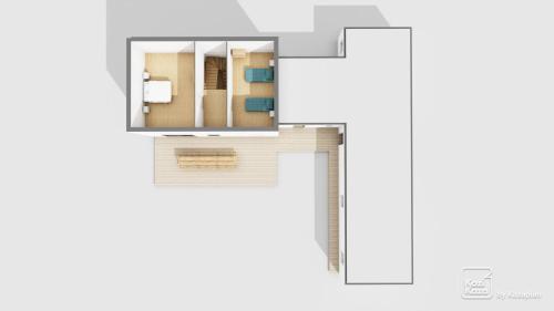 a rendering of a floor plan at Naturotel in Fort-Mahon-Plage