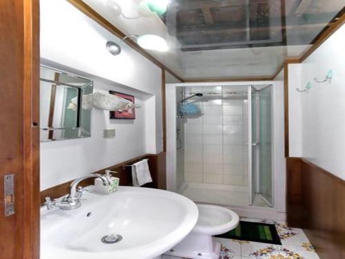 A bathroom at Nido tra le cupole, terrazza panoramica, Wi-Fi , AC