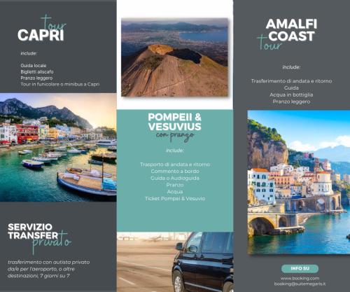 flyer template for a travel agency at Megaris Luxury Suite Rooms in Naples