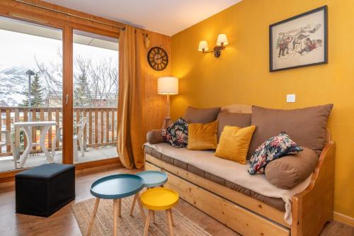 Appartement 6 couchages au pied des pistes à Orcières 2 chambres, balcon et parking couvert