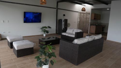 TV a/nebo společenská místnost v ubytování exclusivo apartamento