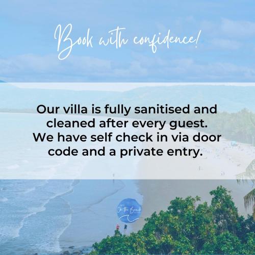 a book with experience our villa is fully sanitized and cleaned after every guest at Number 2 On The Beach | Beautiful Beachfront Villa in Port Douglas