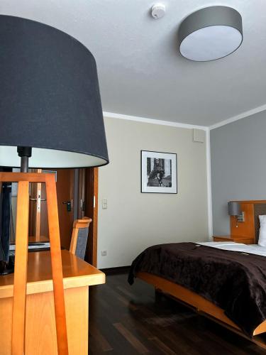 Cama ou camas em um quarto em Hotel Prinz