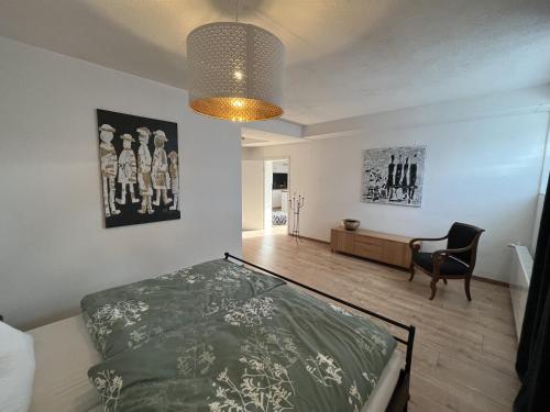 Postel nebo postele na pokoji v ubytování Ferienwohnung Ricke