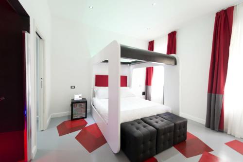 Cama o camas de una habitación en 7 Inn Spanish Steps