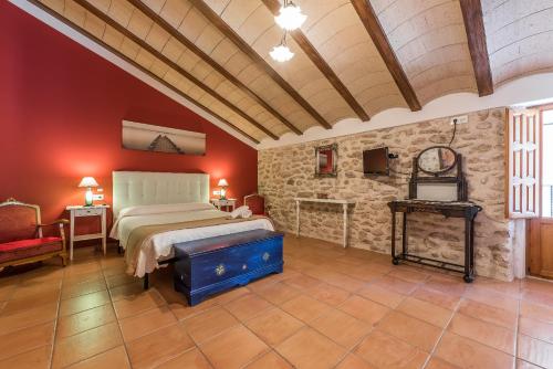 Postel nebo postele na pokoji v ubytování Rapia. Casa Rosa 2
