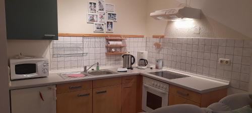 Küche/Küchenzeile in der Unterkunft Domblick