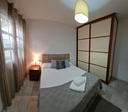Postel nebo postele na pokoji v ubytování DS Casa en Casco-Histórico, parking opcional