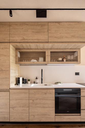 Kuchyň nebo kuchyňský kout v ubytování 4room luxury apartment, Mamilla