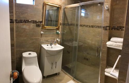 Koupelna v ubytování Hotel CostaFósil