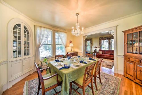 a dining room with a table and chairs at Edenton Vacation Rental with Patio Walk Downtown in Edenton