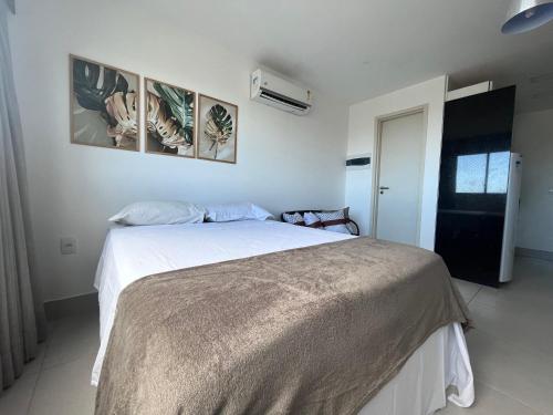 Postel nebo postele na pokoji v ubytování Beach Class Ilha do Leite - Recife