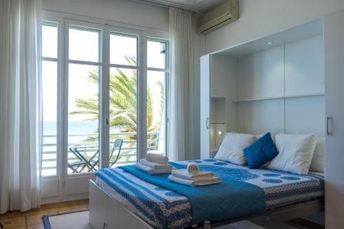 Posteľ alebo postele v izbe v ubytovaní Promenade 2 Pers Vista mare WiFi AC