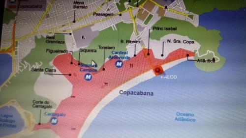 a map of the city of capitolulu at Apartamento de Férias Copacabana Rio de Janeiro in Rio de Janeiro