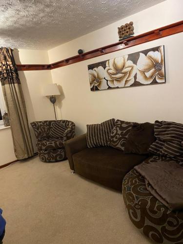Χώρος καθιστικού στο River Penthouse Apartment In The Heart