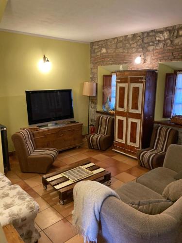 Χώρος καθιστικού στο Casa Abedul