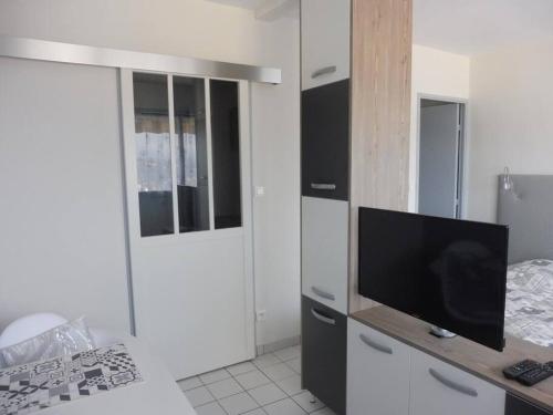 Μια τηλεόραση ή/και κέντρο ψυχαγωγίας στο studio avec vue sur lac