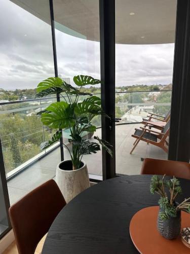 Modern 2 BRM Apt in Williamstownにあるバルコニーまたはテラス