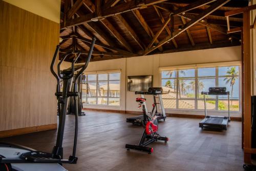 Gimnasio o instalaciones de fitness de Hotel Boutique & Spa Ponta de Inhambupe by Slaviero Hotéis