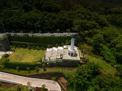 an aerial view of a lighthouse on top of a building at Royal Avila Boutique Resort in Senggigi 