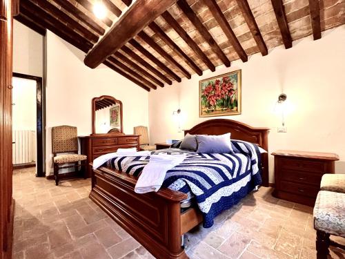 מיטה או מיטות בחדר ב-Villa Pasqui 1914 e Limonaia