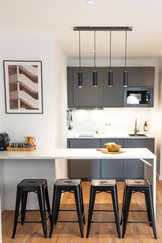 Η κουζίνα ή μικρή κουζίνα στο NUVA Apartments - Friesenplatz