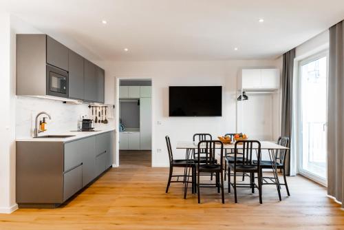 Η κουζίνα ή μικρή κουζίνα στο NUVA Apartments - Friesenplatz