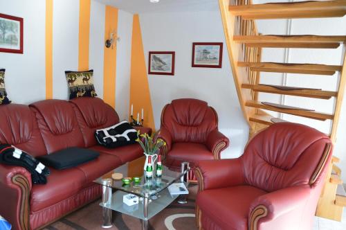 Χώρος καθιστικού στο Ferienhaus Abendsonne