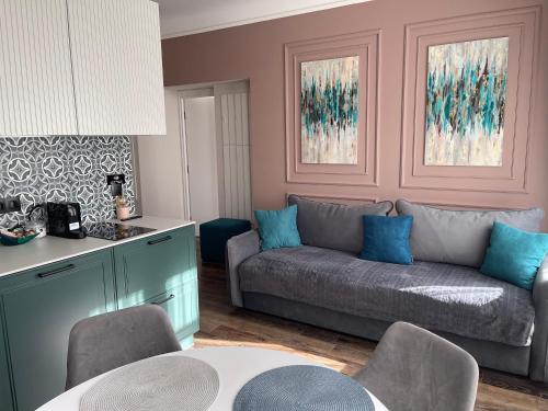 Χώρος καθιστικού στο Von Cruss apartments in Lviv