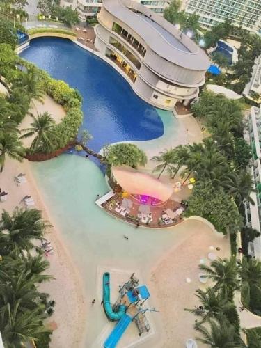 an aerial view of a resort with a water park at Holiday Escape Philippines in Manila