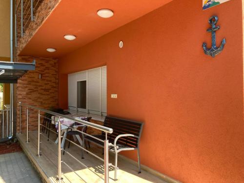 Balkón nebo terasa v ubytování Balaton Vendégház