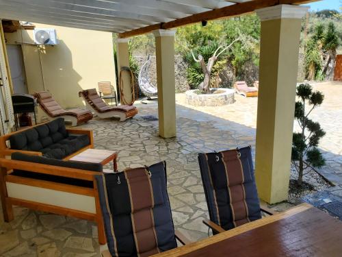 Χώρος καθιστικού στο Villa Stefania