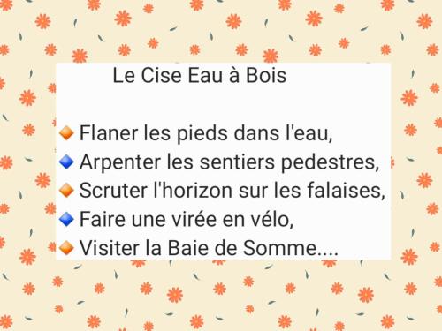 a screenshot of a cell phone with a screenshot of a text box at LE CISE EAU À bois in Le Bois de Cise