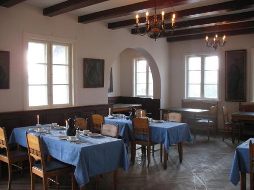 ห้องอาหารหรือที่รับประทานอาหารของ Thurø Kro B&B