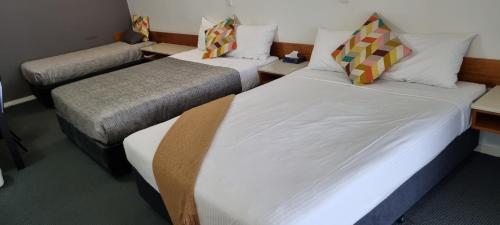 Postel nebo postele na pokoji v ubytování Ayr Traveller's Motel