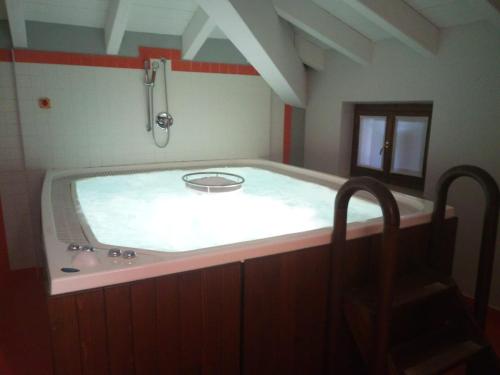a large bath tub in a room with at Parco Termale di Villa Dei Cedri in Lazise