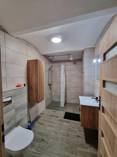 Koupelna v ubytování Apartmány u Petra Jeseník
