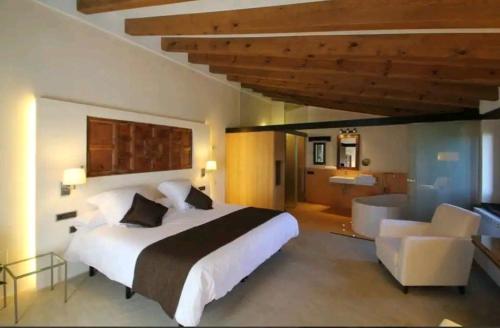 En eller flere senge i et værelse på Magnífica Casa con bellas vistas
