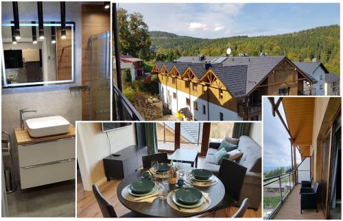 Karpatia Resort Apartament Krystallos z Balkonem i Widokiem na Góry