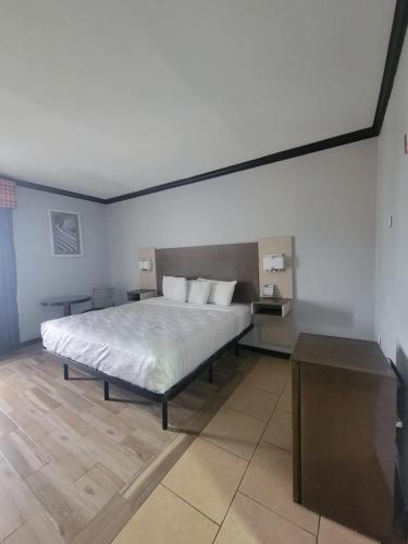 a bedroom with a large bed in a room at Blue Bay Inn and Suites in South Padre Island
